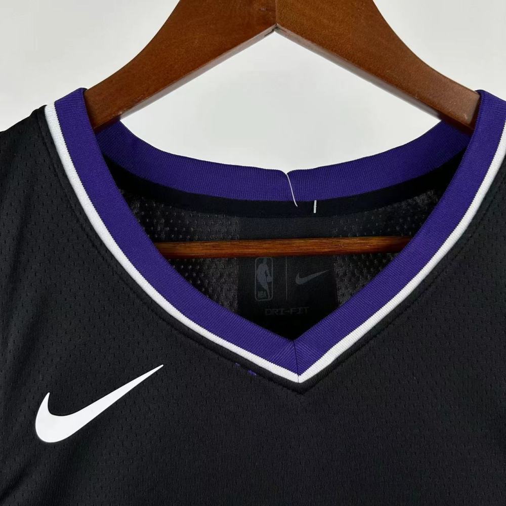 NBA Scaramento Kings 2024 V-Neck Black jersey WESTBROOK#18 S-XXL