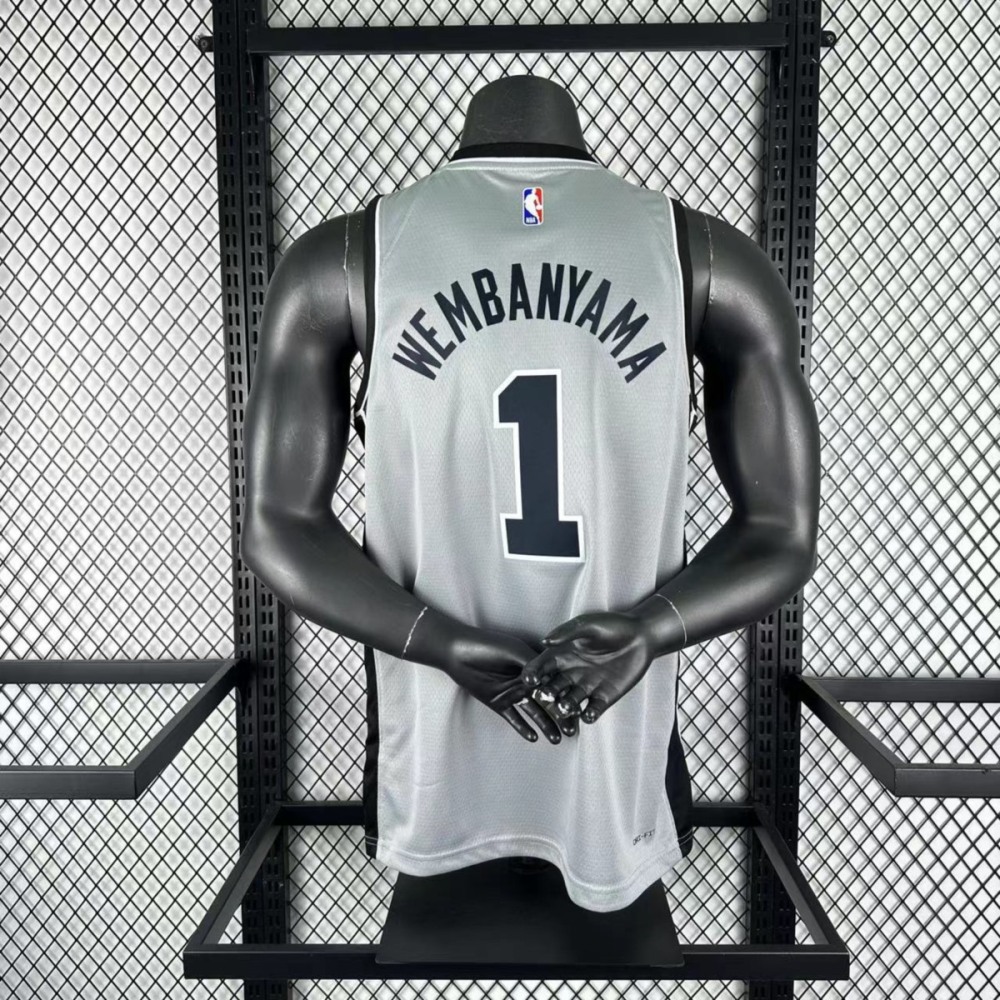 NBA 2026 San Antonio Spurs Grey jersey WENBANYAMA#1
