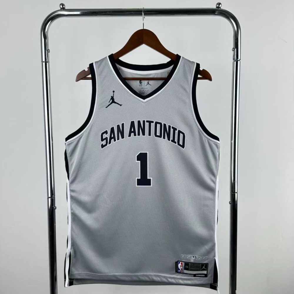 NBA 2026 San Antonio Spurs Grey jersey WENBANYAMA#1