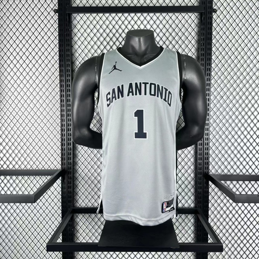 NBA 2026 San Antonio Spurs Grey jersey WENBANYAMA#1