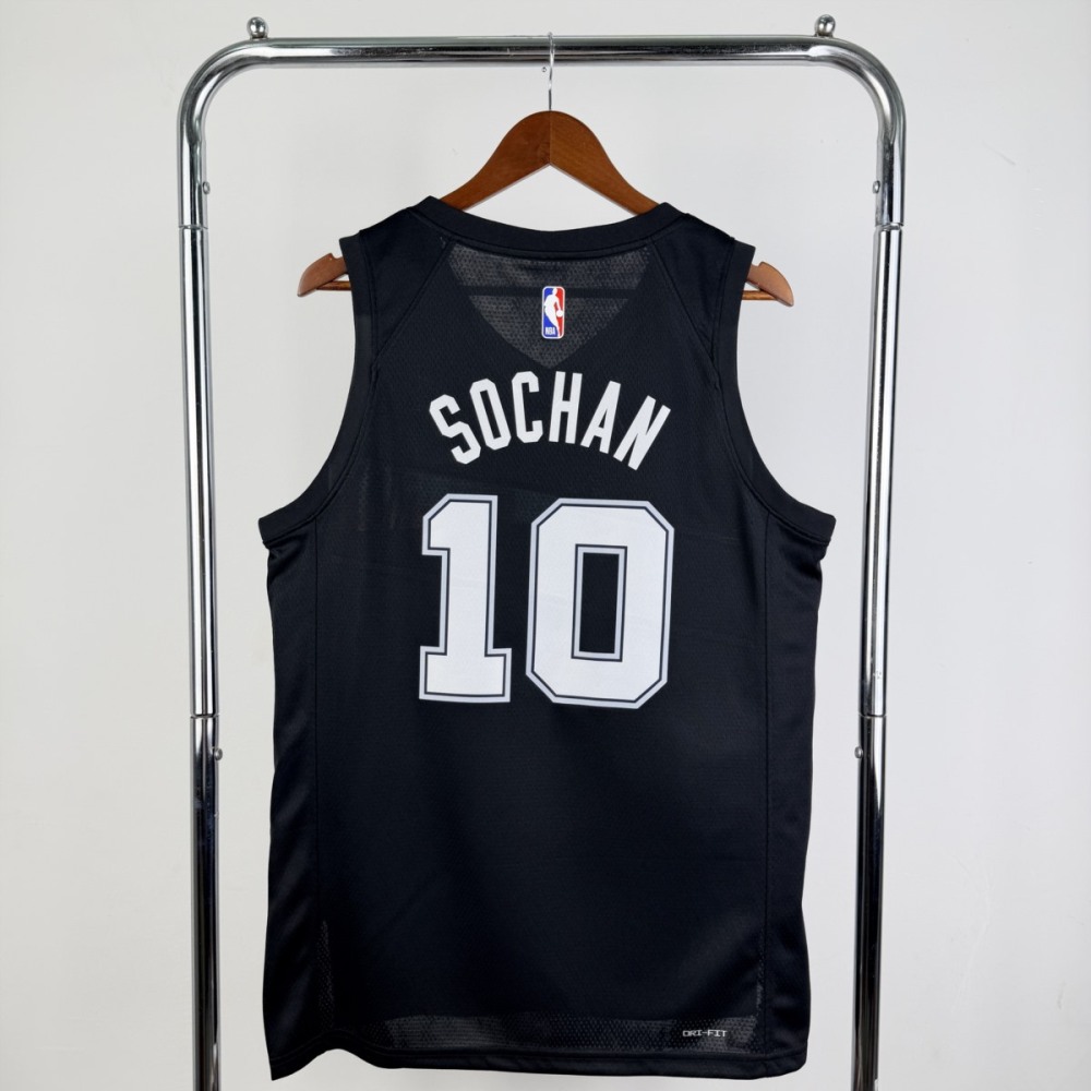 NBA San Antonio Spurs 2026 City Edition Black jersey SOCHAN#10