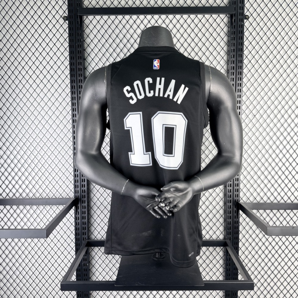 NBA San Antonio Spurs 2026 City Edition Black jersey SOCHAN#10