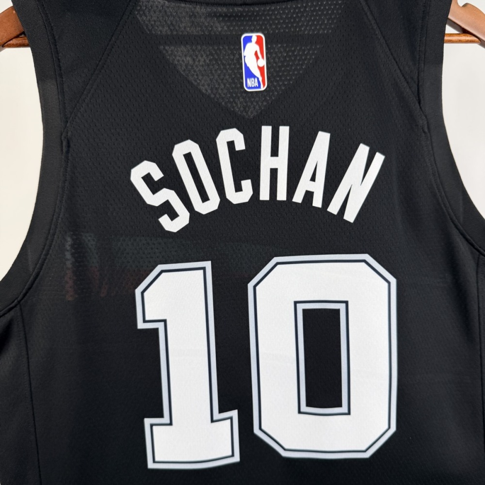 NBA San Antonio Spurs 2026 City Edition Black jersey SOCHAN#10