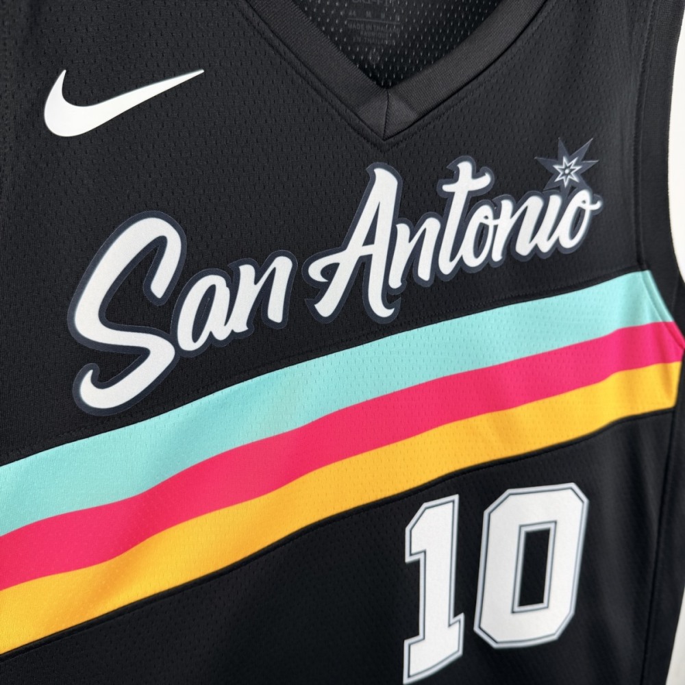 NBA San Antonio Spurs 2026 City Edition Black jersey SOCHAN#10