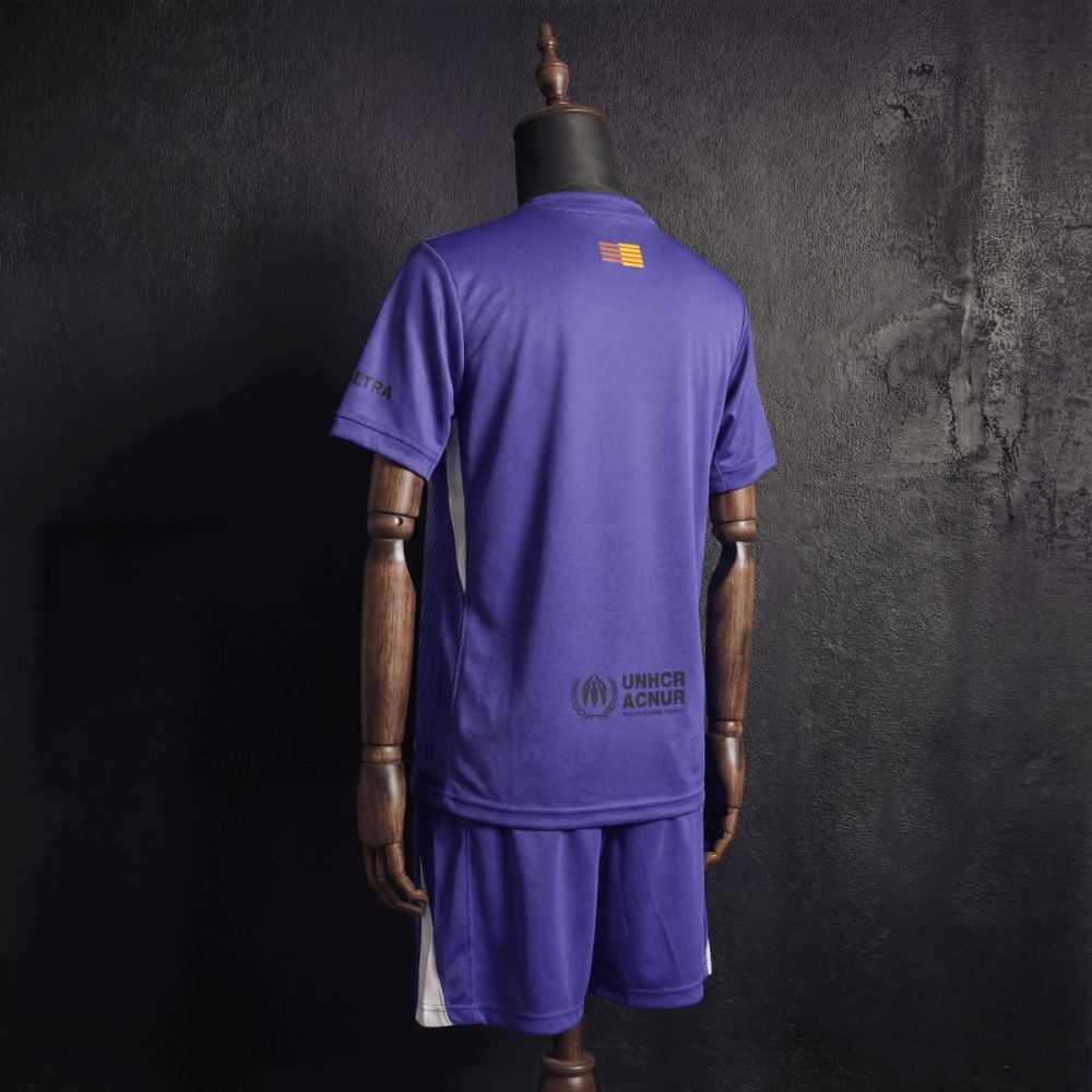 2025/26 Barcelona Goalkeeper Purple jersey kids Kits size: 16-28