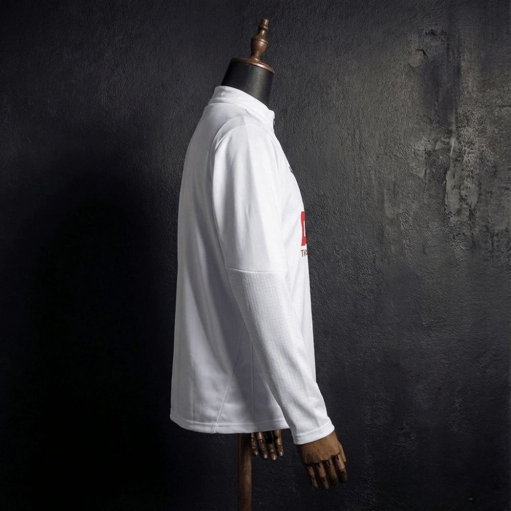 2025/26 Valencia Half-Pull long Sleeve White Hoodie