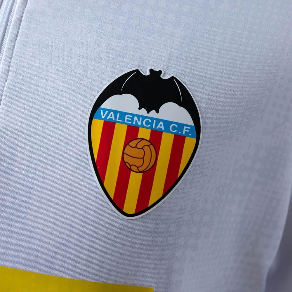 2025/26 Valencia Half-Pull long Sleeve White Hoodie
