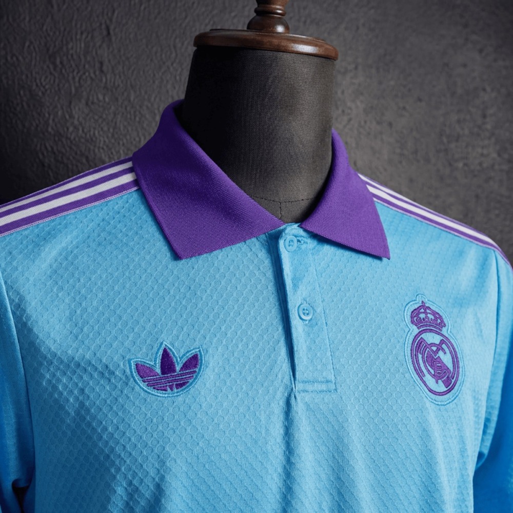2025/26 Real Madrid Training Blue Polo Fan version