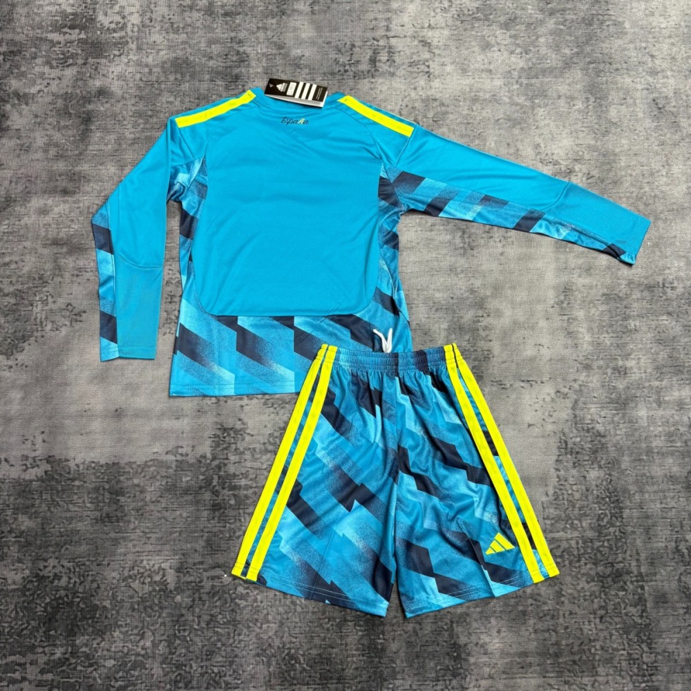 Spain 2026 World Cup Goalkeeper jersey Kid Kits 16-28