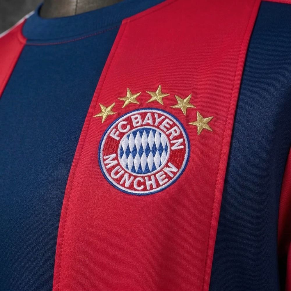 2025/26 Bayern Munich Long Sleeve Red & Cyan Sweatshirt