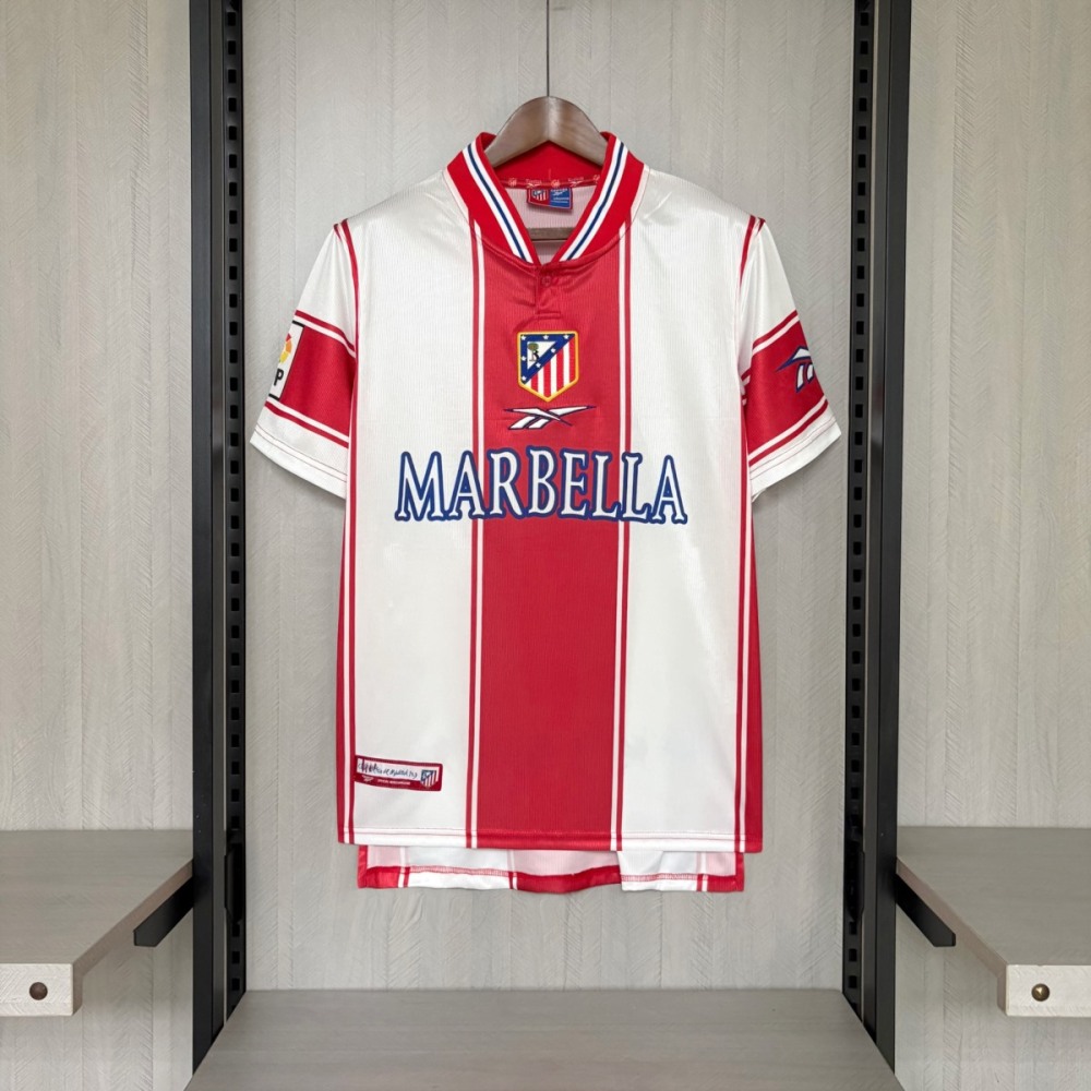 Retro Atletico Madrid 99/00 Home Jersey Fan Version