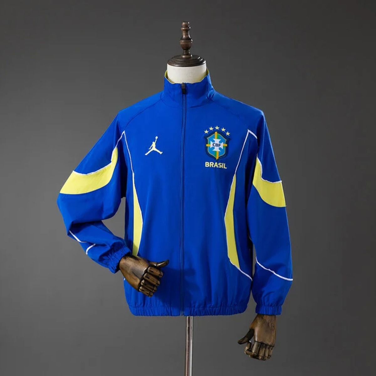 2026 Brazil Blue Windbreaker Jacket