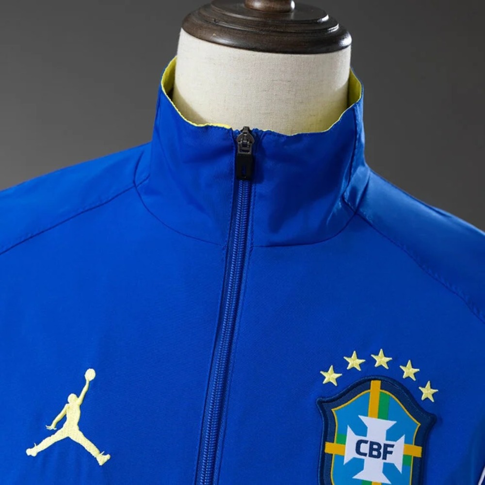 2026 Brazil Blue Windbreaker Jacket