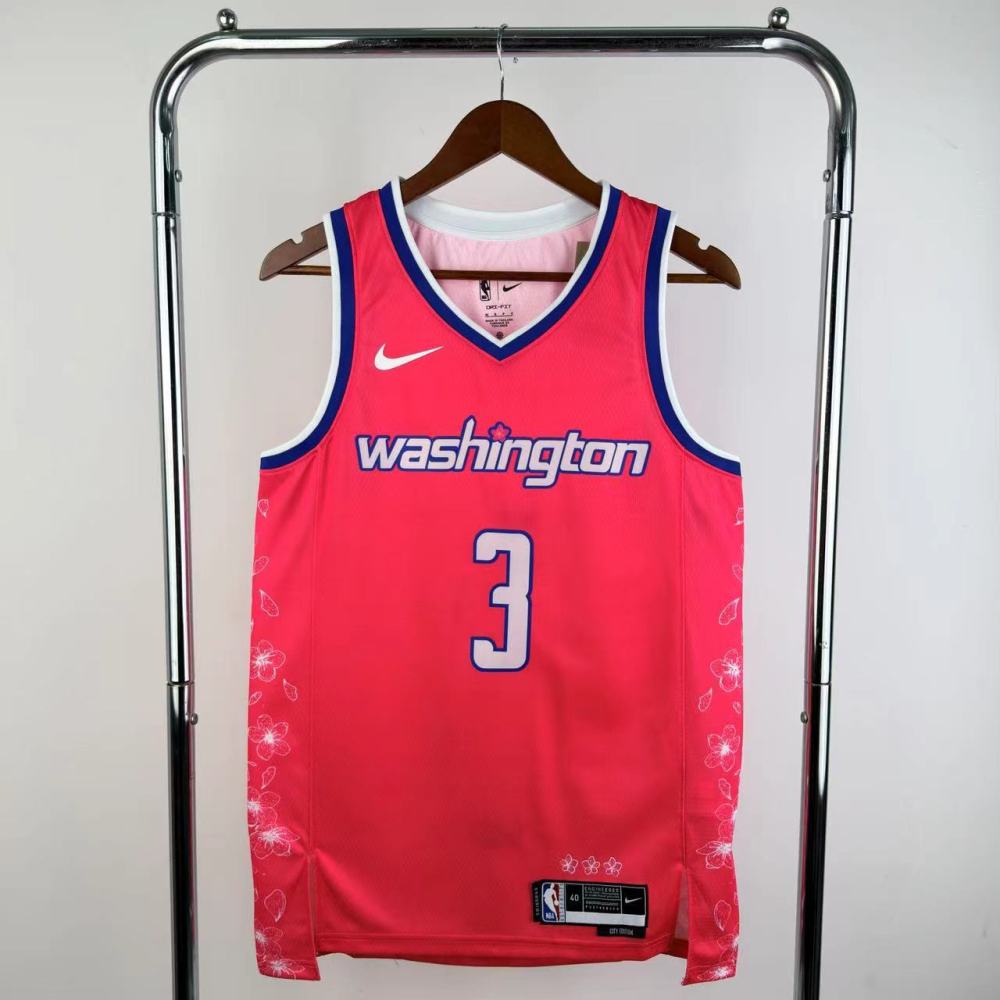 NBA Washington Wizards V-Neck Pink Jersey YOUNG#3