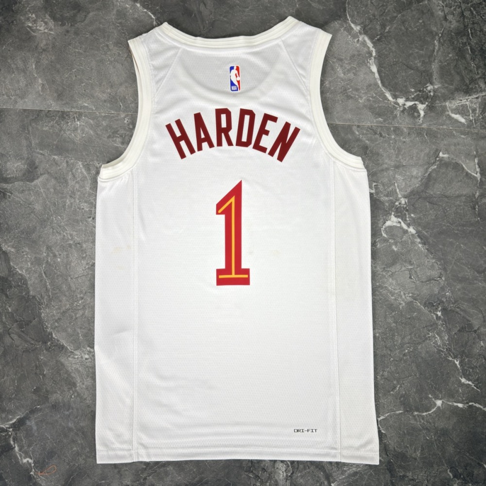 NBA Cleverland Cavaliers Round Neck White Jersey HARDEN#1