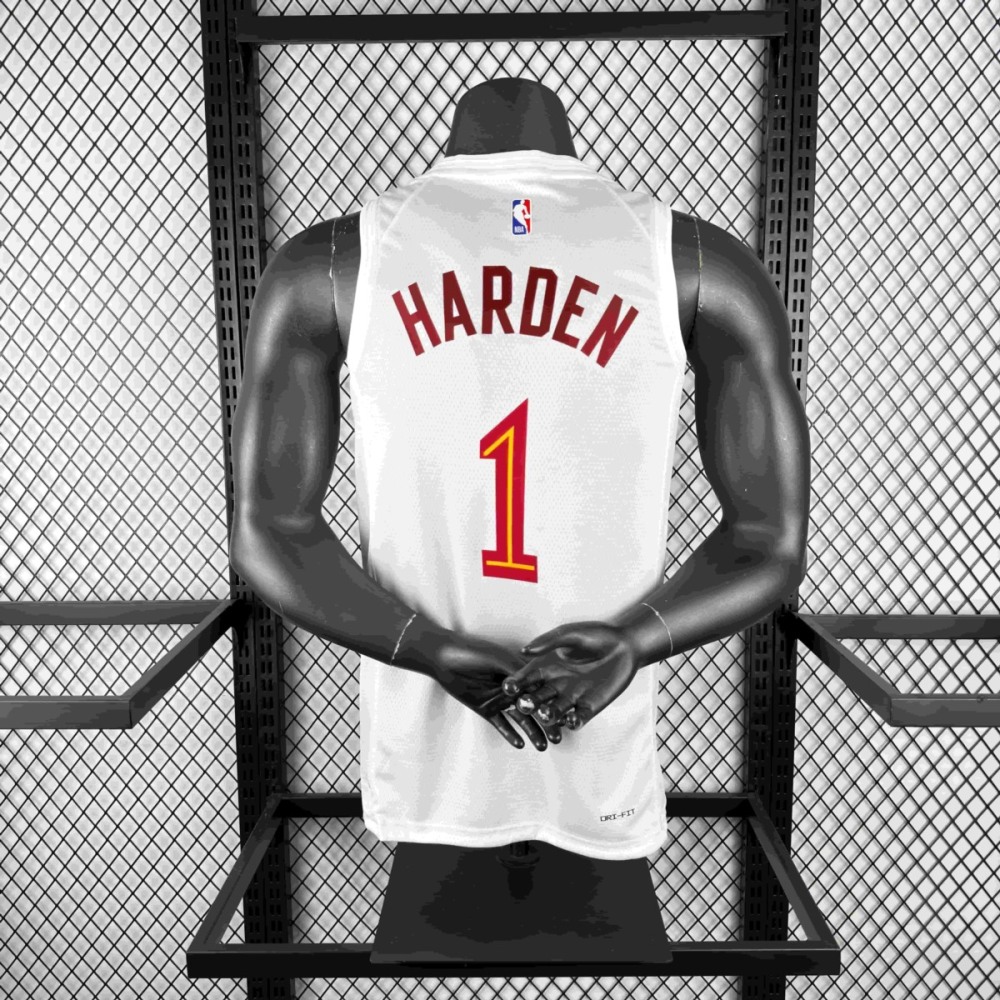 NBA Cleverland Cavaliers Round Neck White Jersey HARDEN#1