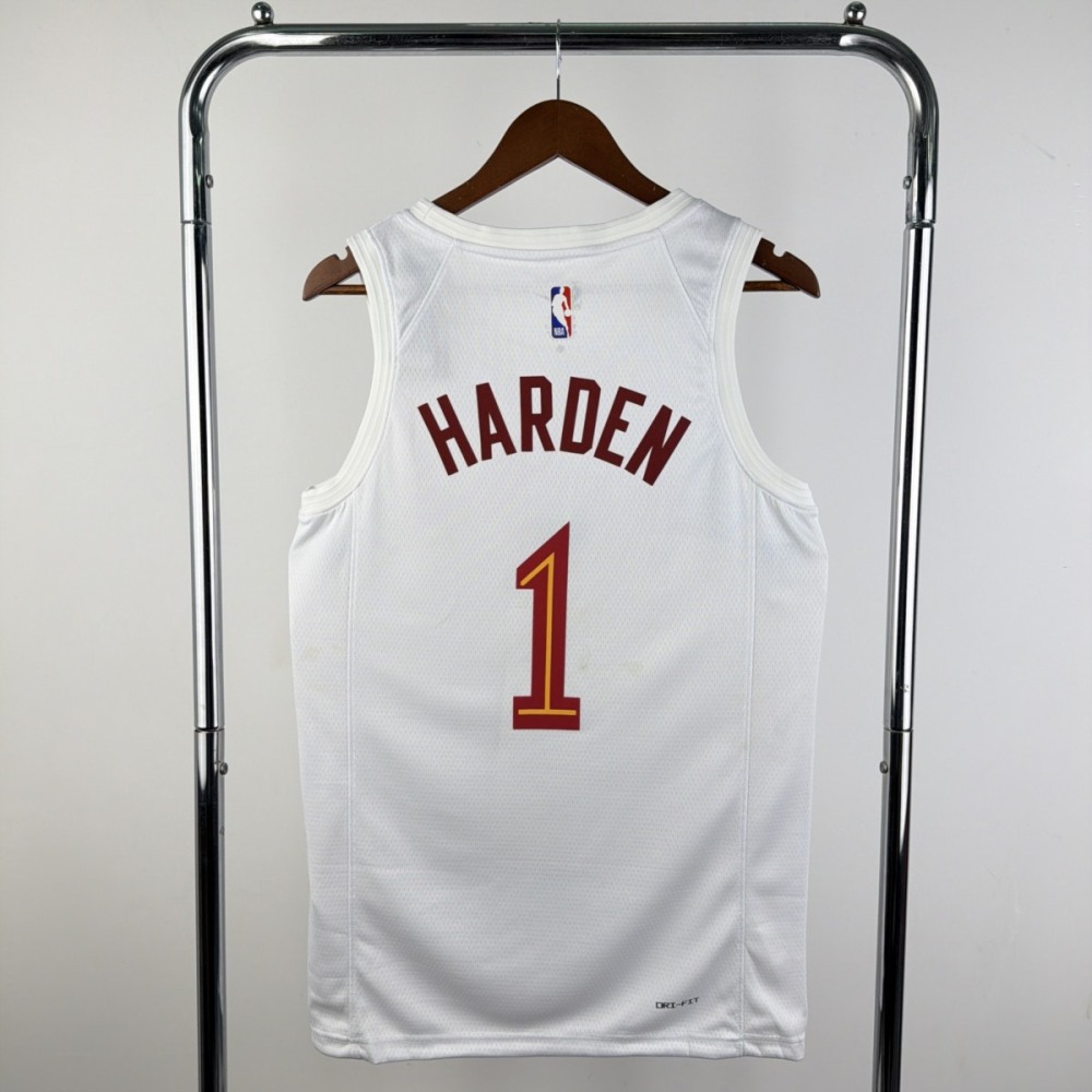 NBA Cleverland Cavaliers Round Neck White Jersey HARDEN#1