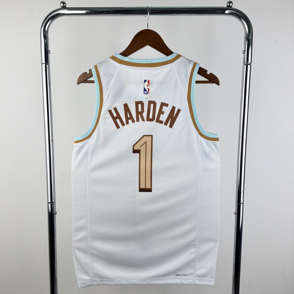 NBA Cleverland Cavaliers Round Neck White Jersey HARDEN#1
