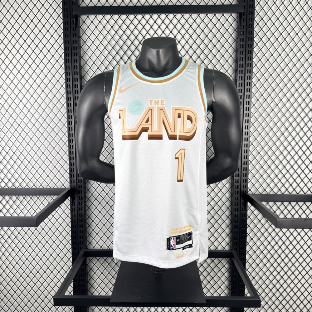 NBA Cleverland Cavaliers Round Neck White Jersey HARDEN#1