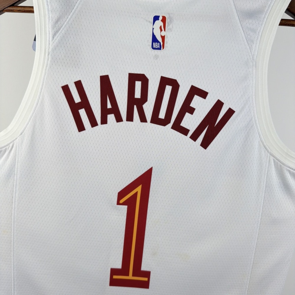 NBA Cleverland Cavaliers Round Neck White Jersey HARDEN#1