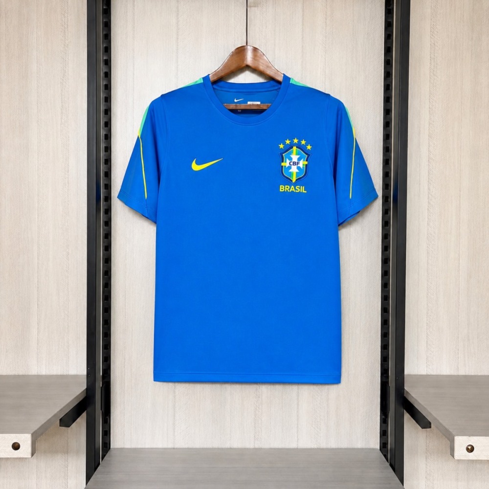 2026 Brazil Training Blue Jersey Fan version