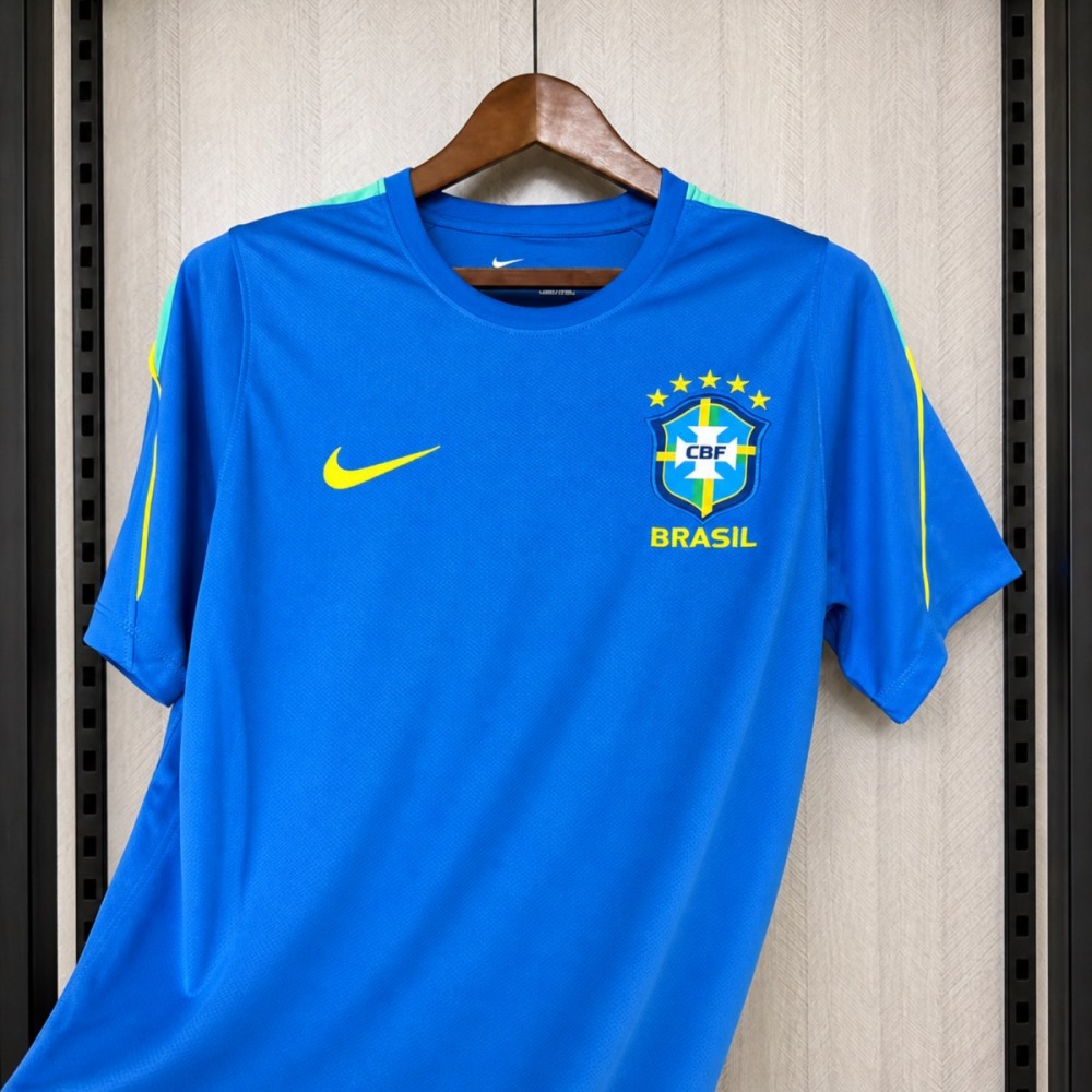 2026 Brazil Training Blue Jersey Fan version