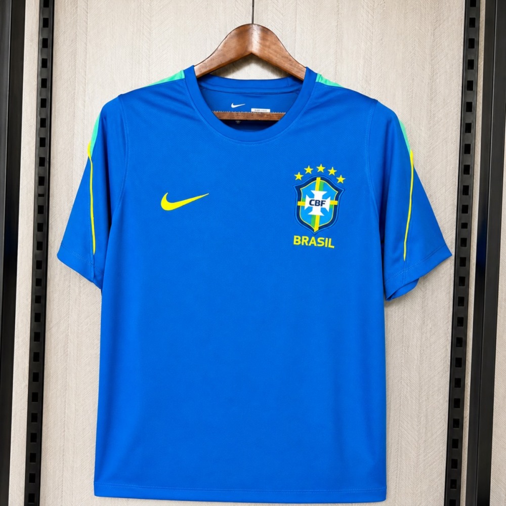 2026 Brazil Training Blue Jersey Fan version