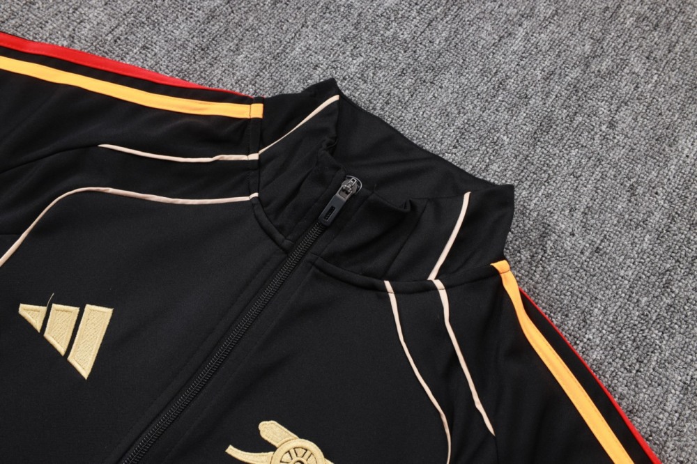 2026 Arsenal Black Jacket Training Suit Set