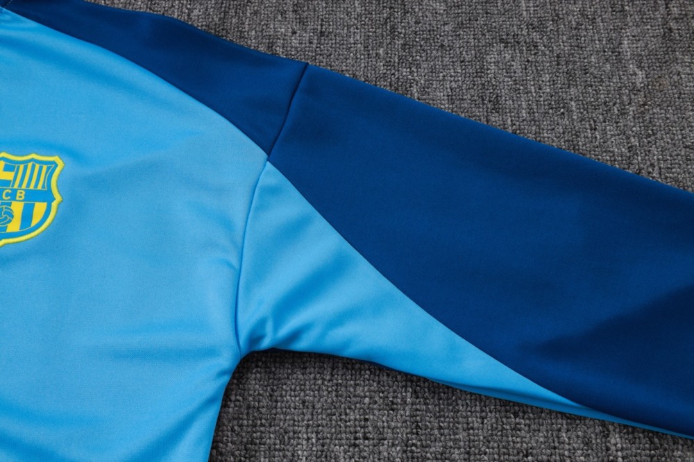 2026 Barcelona Light blue Jacket Training Suit Set