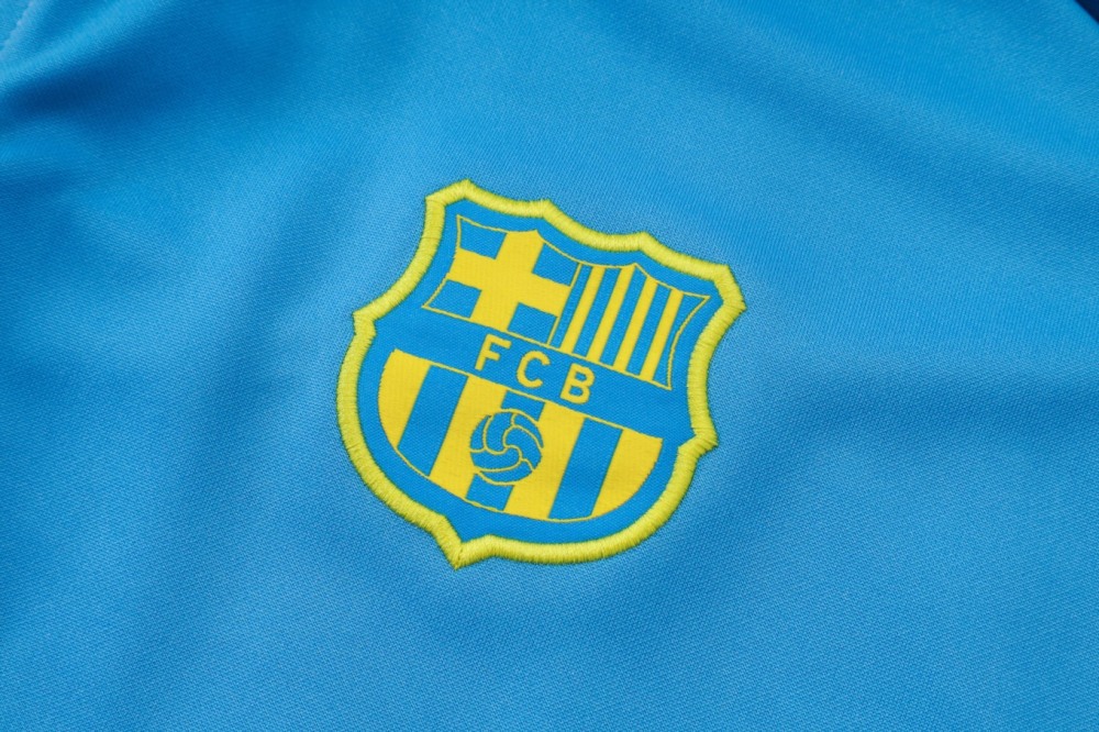 2026 Barcelona Light blue Jacket Training Suit Set