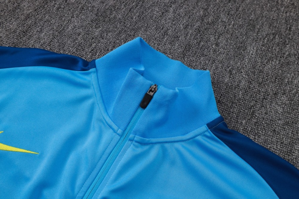 2026 Barcelona Light blue Jacket Training Suit Set