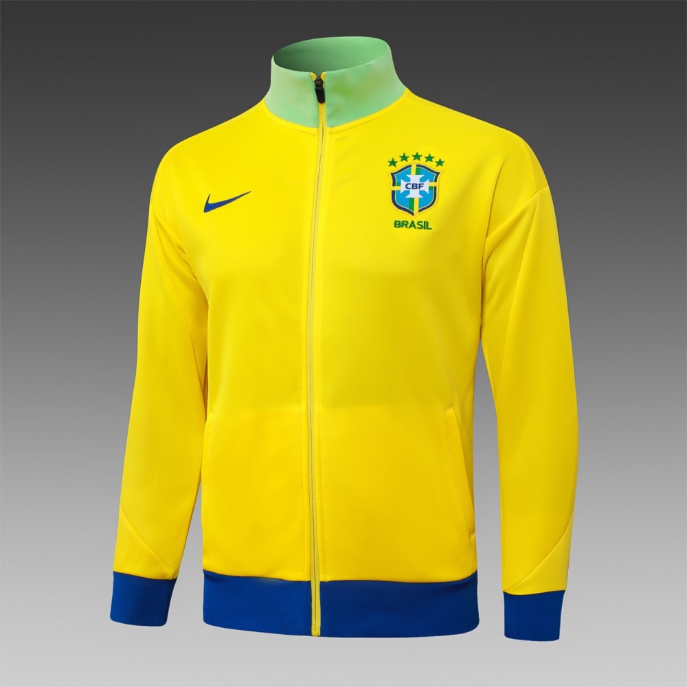 2026 Brazil Yellow Jacket Training Suit Set