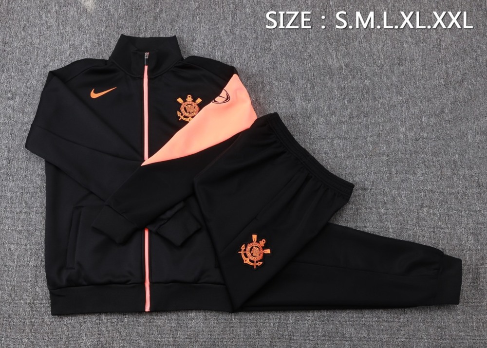 2026 Corinthians Black Jacket Training Suit Set