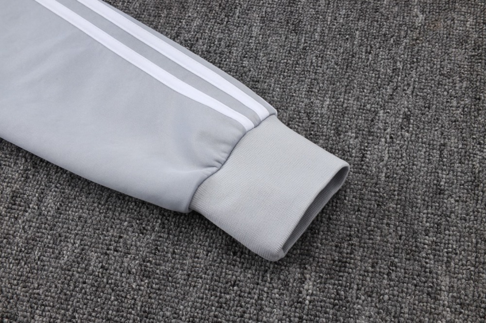 2026 Real Madrid Grey Jacket Training Suit Set