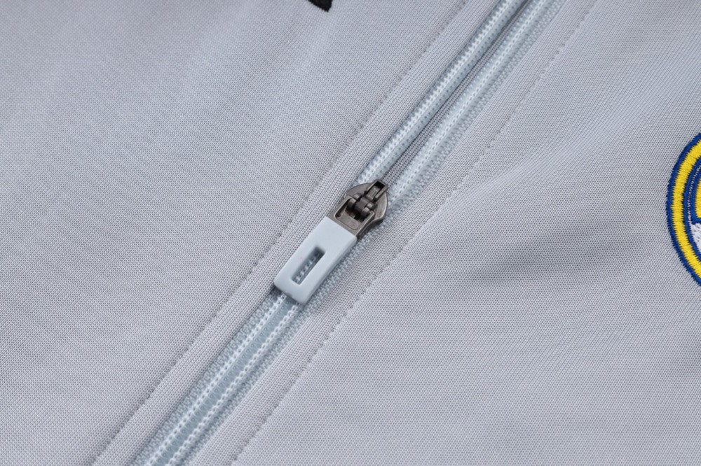 2026 Real Madrid Grey Jacket Training Suit Set