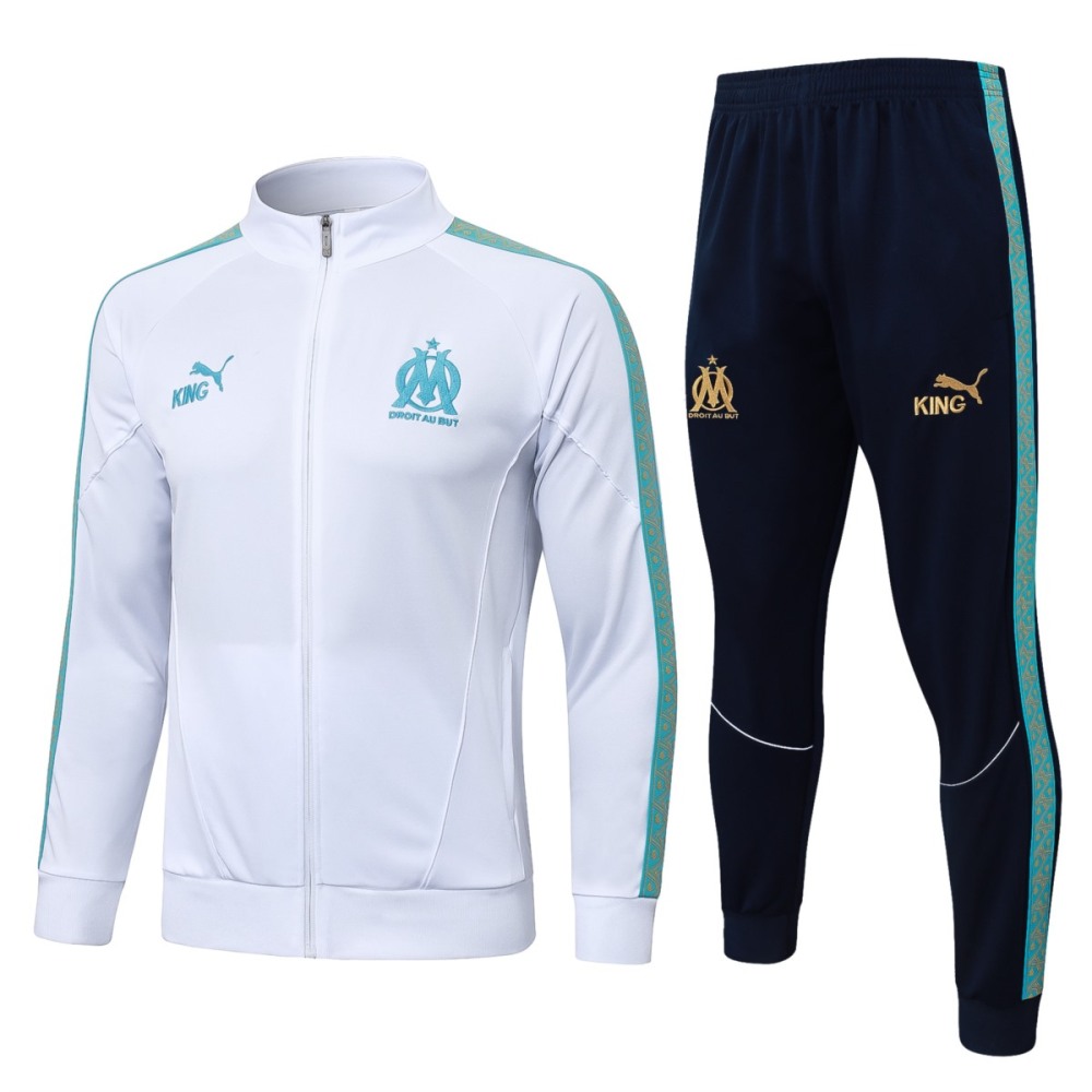 2026 Marseilles White Jacket Training Suit Set