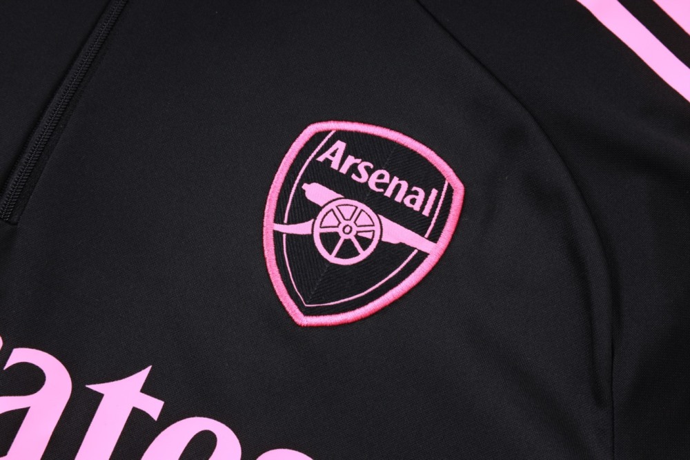 202526 Arsenal Black Long-sleeved half-pull training kit Football team kit
