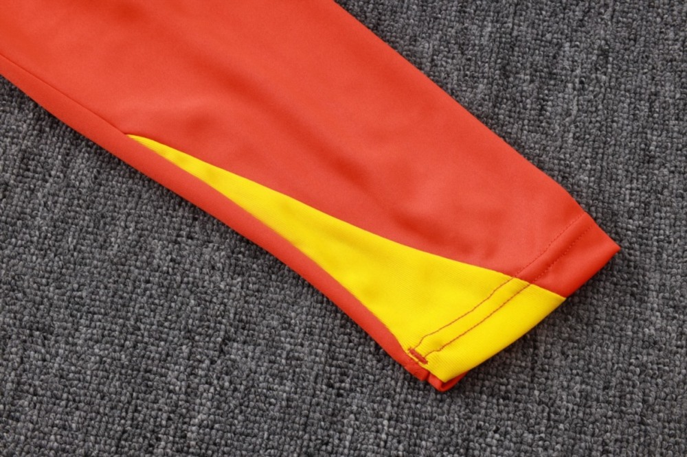202526 Brazil Orange Long-sleeved half-pull training kit Football team kit
