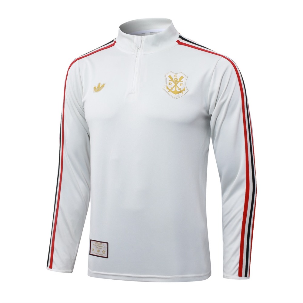 202526 Flamengo Light gray Long-sleeved half-pull training kit Football team kit