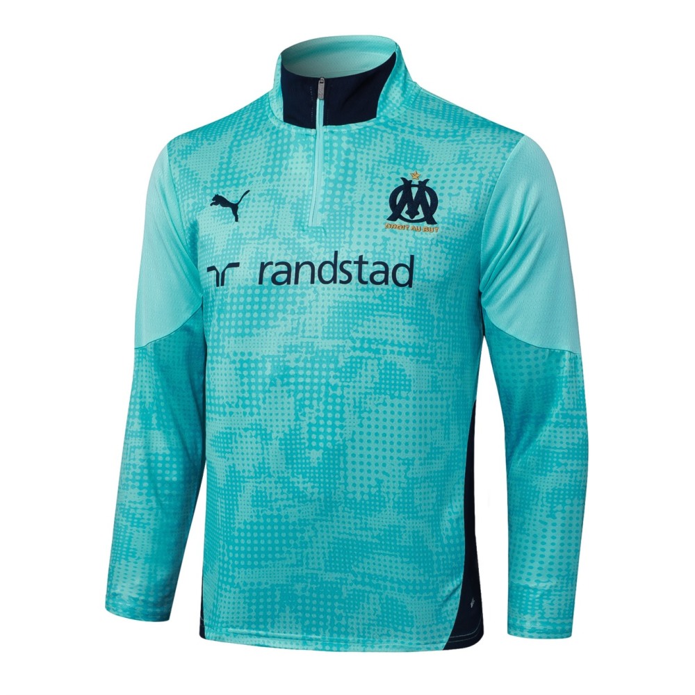 202526 Marseilles Light green Long-sleeved half-pull training kit Football team kit