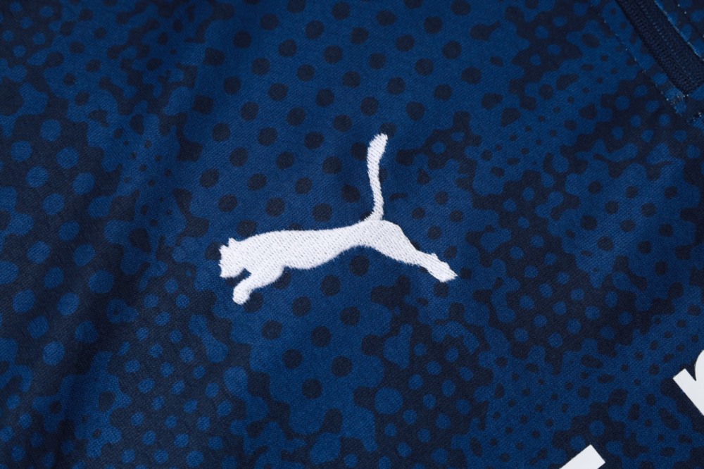 202526 Marseilles Cyan Long-sleeved half-pull training kit Football team kit
