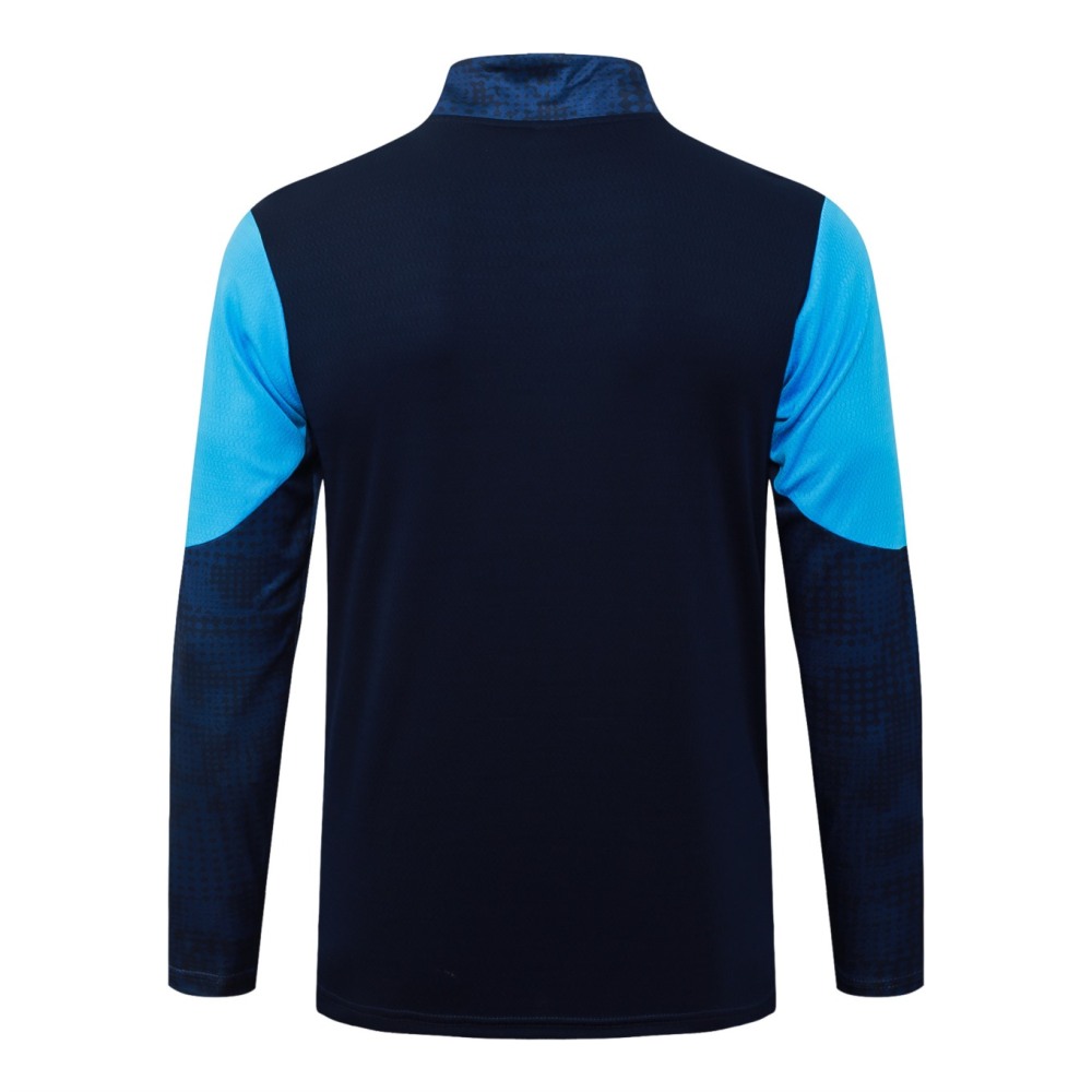 202526 Marseilles Cyan Long-sleeved half-pull training kit Football team kit