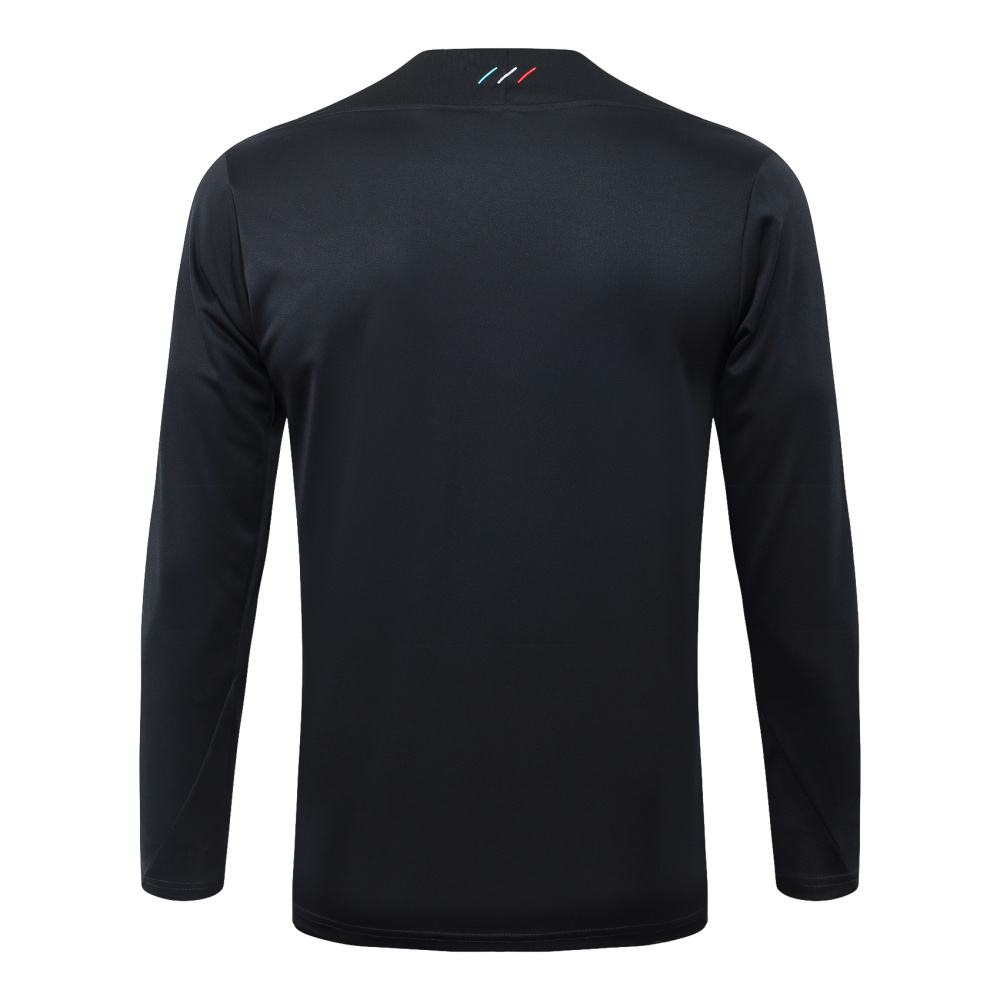 202526 PSG Dark grey Long-sleeved half-pull training kit Football team kit