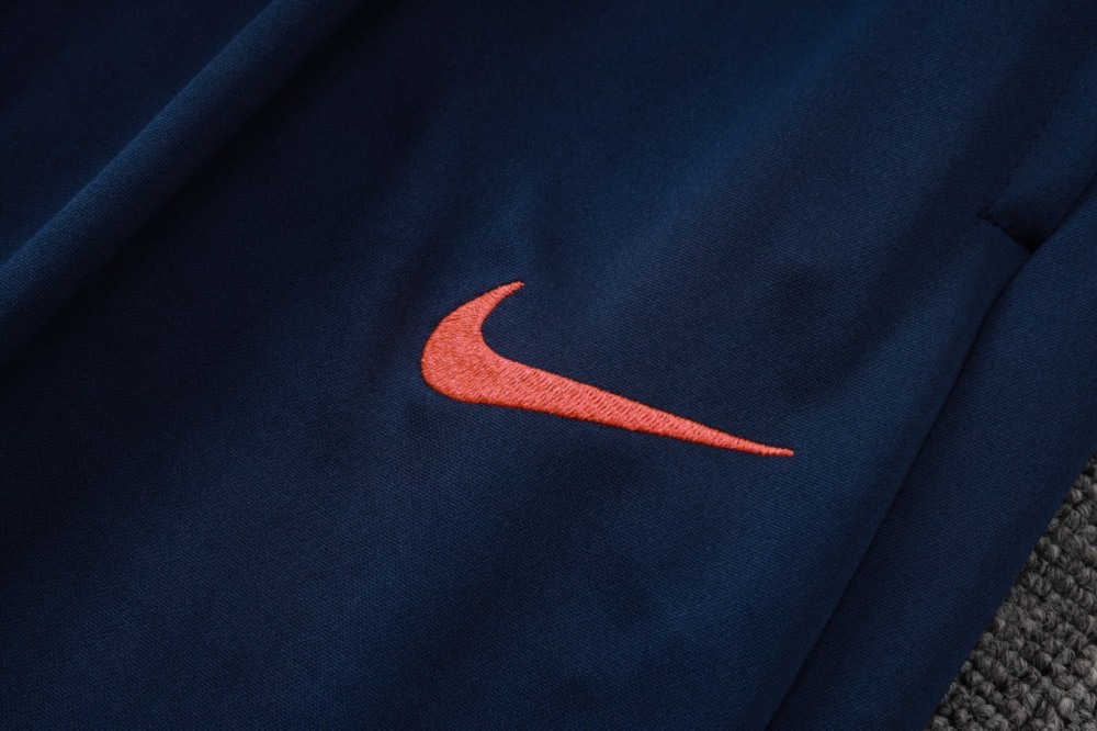 202526 Barcelona Orange Long-sleeved half-pull training kit Football team kit