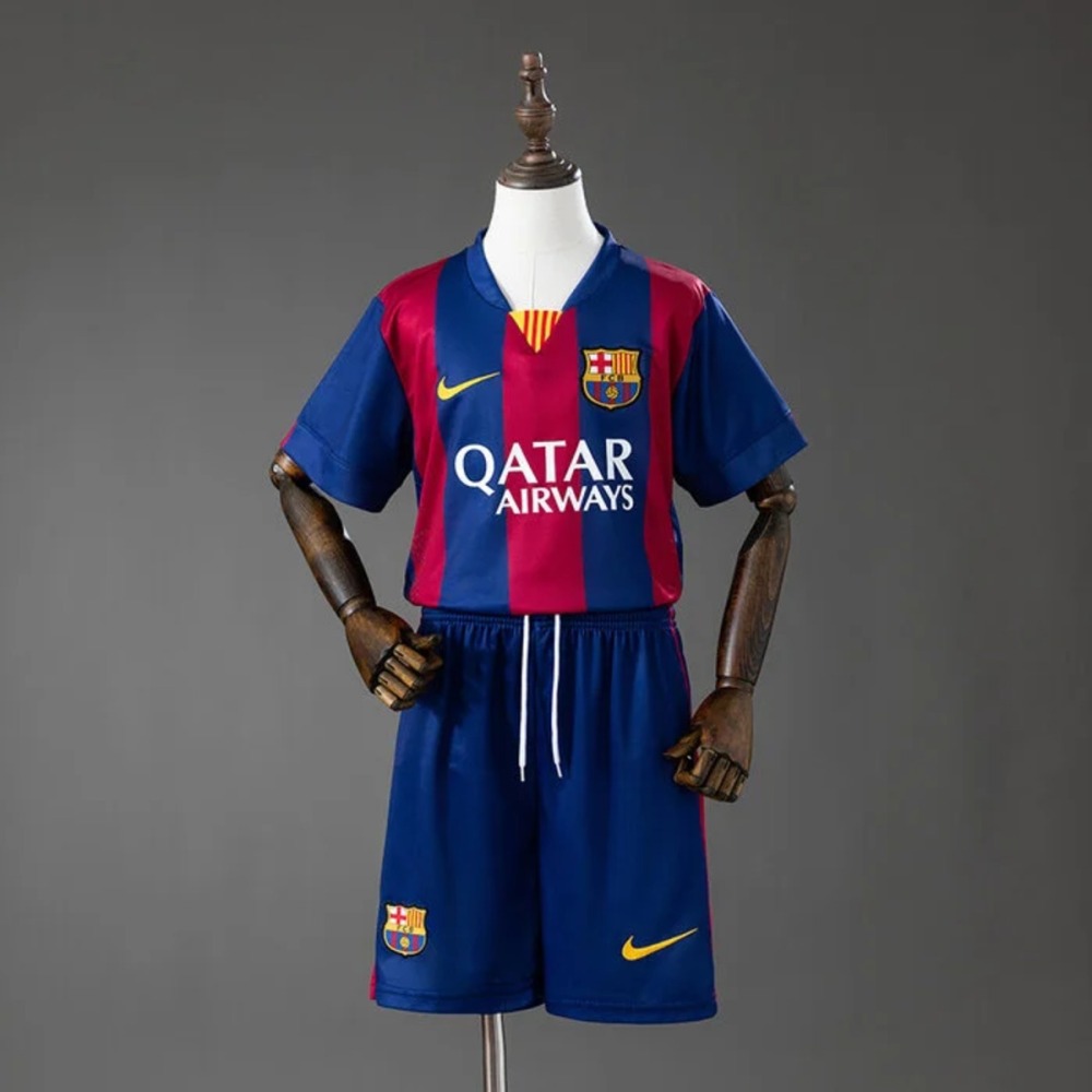 Retro Barcelona 14/15 kids home jersey Kid Kits Size 16-28