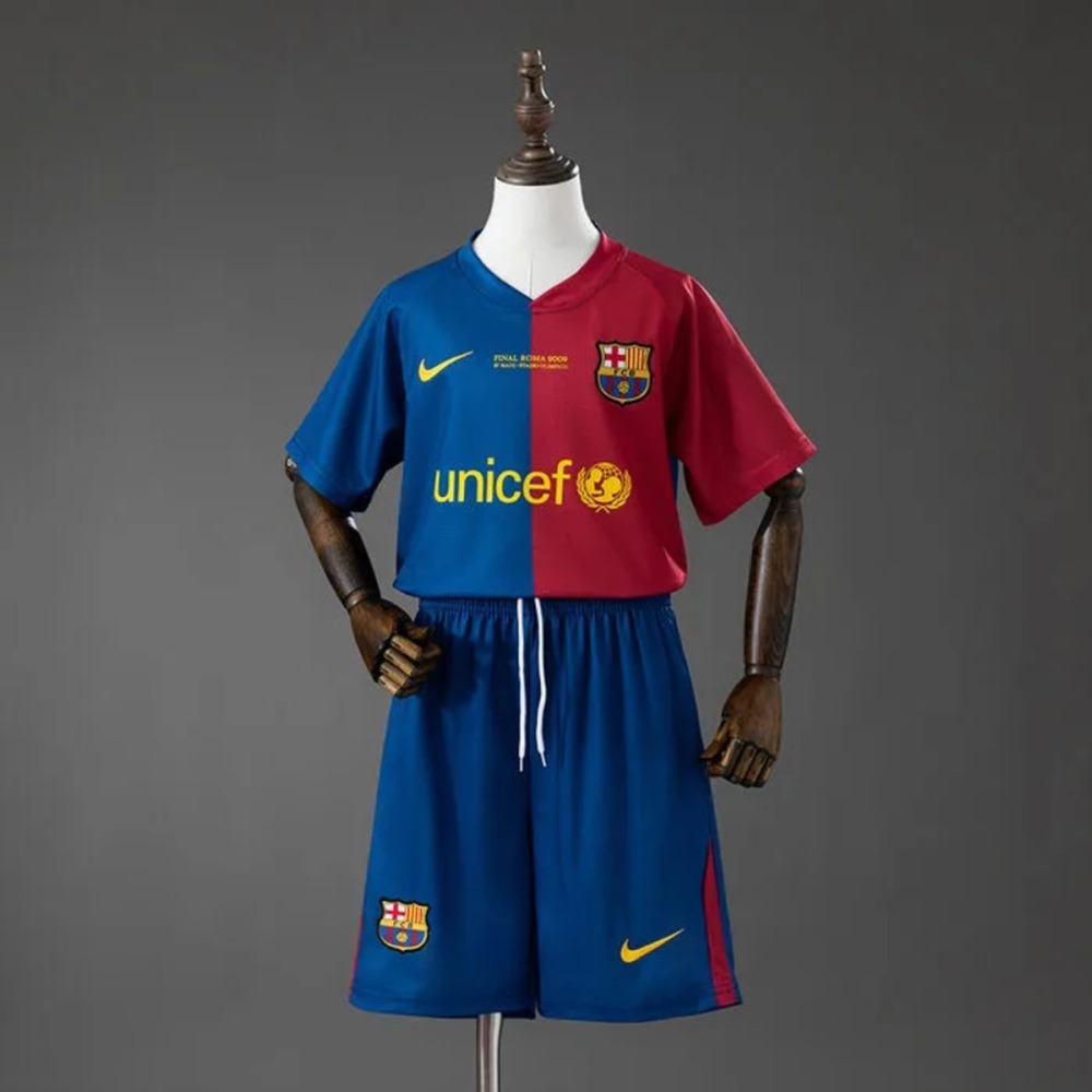 Retro Barcelona 2008/09 Home UCL Version Kid Kits