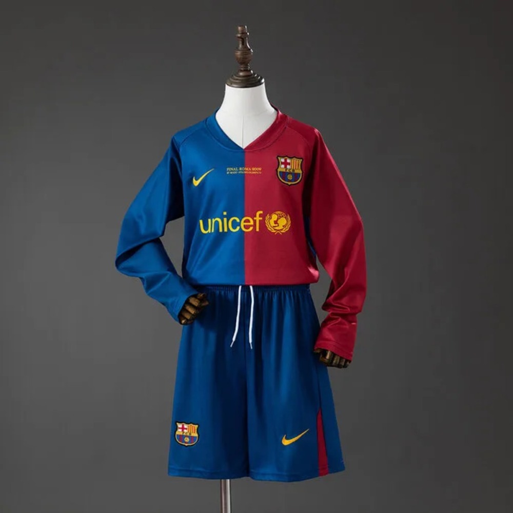 Retro Barcelona 2008/09 Home UCL Version Kid Kits