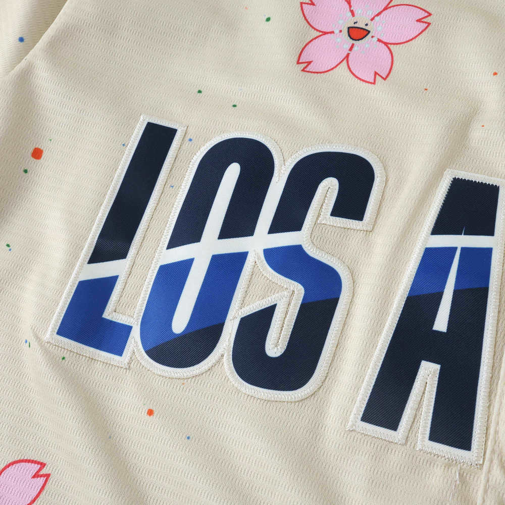 MLB LosAngeles Dodgers Beige Jesrey Flower Edition OHTANI #17