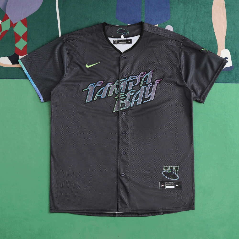 MLB Tampa Bay Devil Rays Black Jesrey