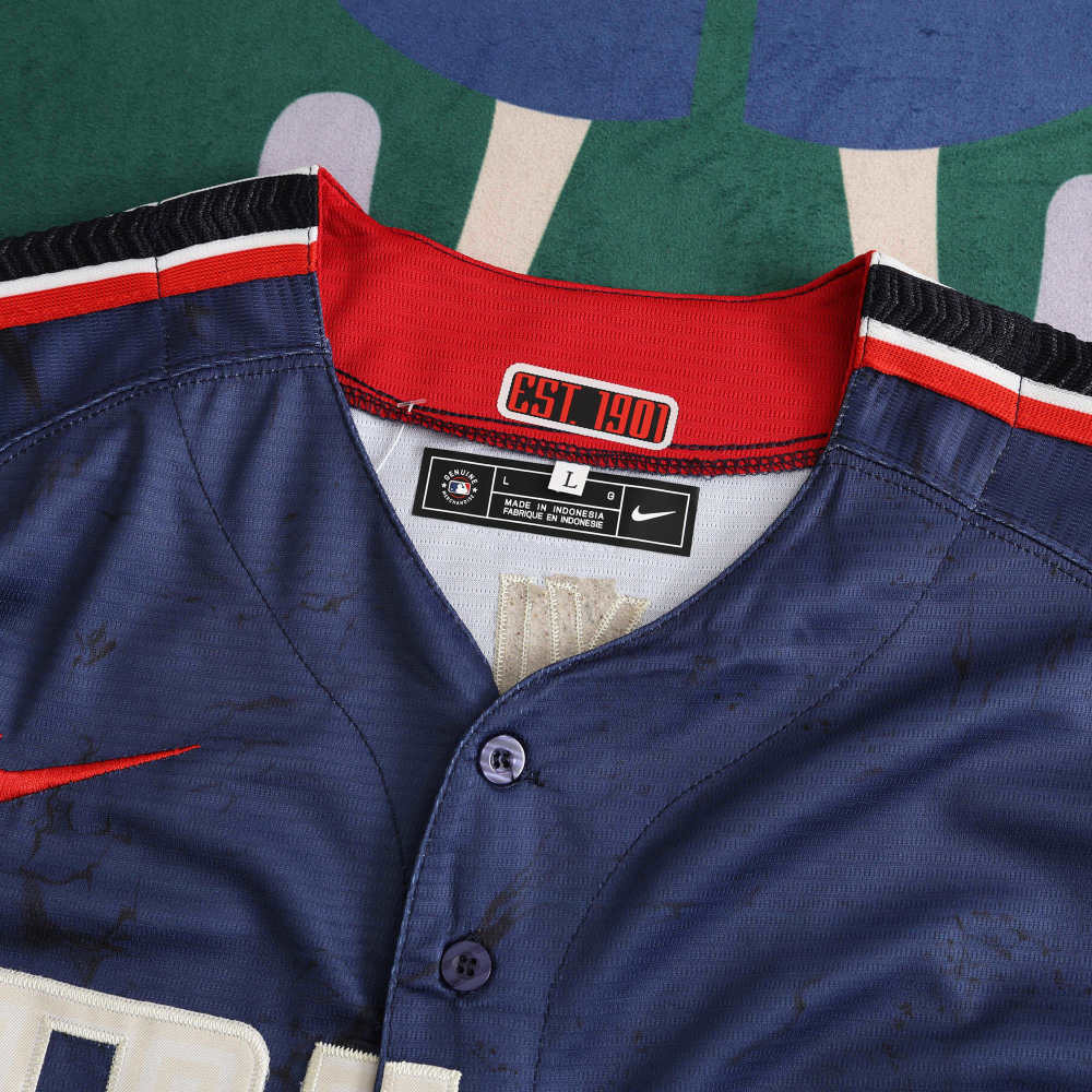 MLB Cleveland Guardians Navy Blue Jesrey